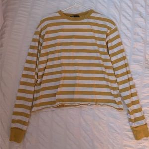 Brandy Melville Yellow Striped Long Sleeve